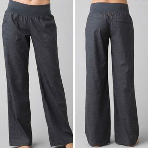 Prana Mantra Pant Coal Gray Straight Leg Hemp XS